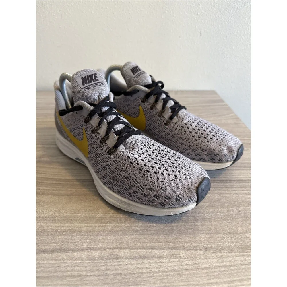 Nike‎ Pegasus 35 Shoes Size 9.5 Womens Gray Running Sneakers Gym 942855-500